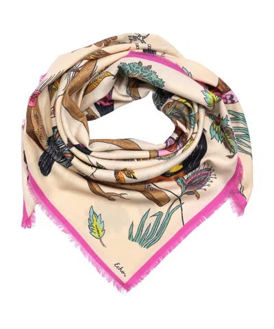 Echo New York Park Visitors Oversized Square Scarf In Multi