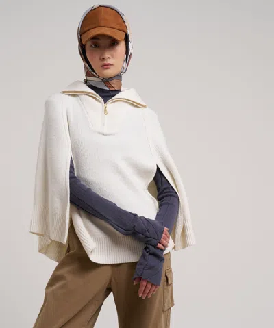 Echo New York Texture Knit Poncho In Brown