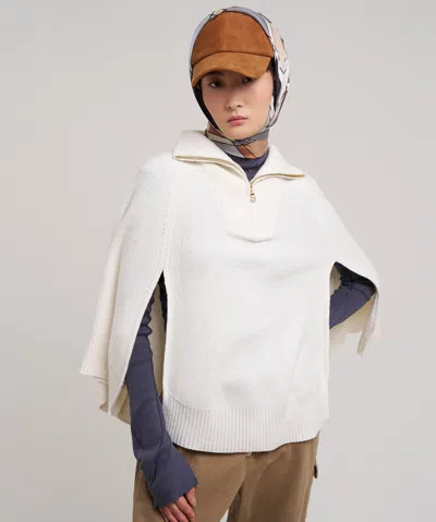 Echo New York Texture Knit Poncho In Brown