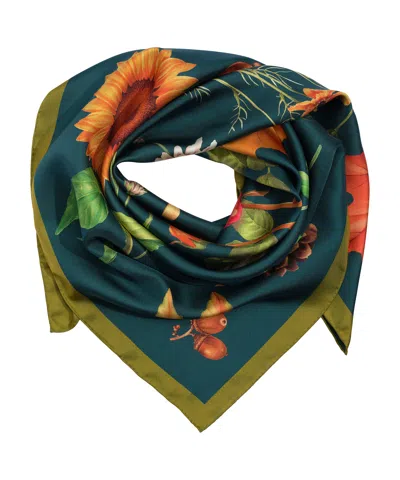 Echo New York The Botanists 35" Silk Square Scarf In Multi