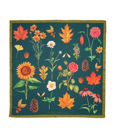 Echo New York The Botanists 35" Silk Square Scarf In Multi