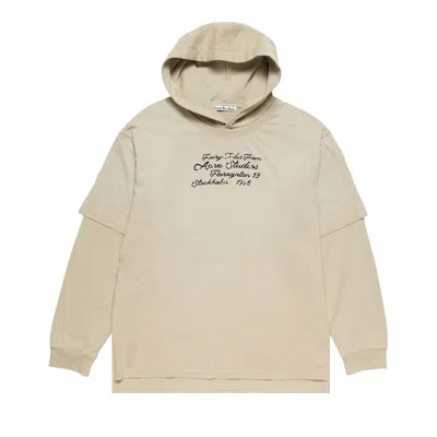 Pre-owned Acne Studios Double Layered Hoodie 'faded Beige' | Cream | Women's Size Xs In White