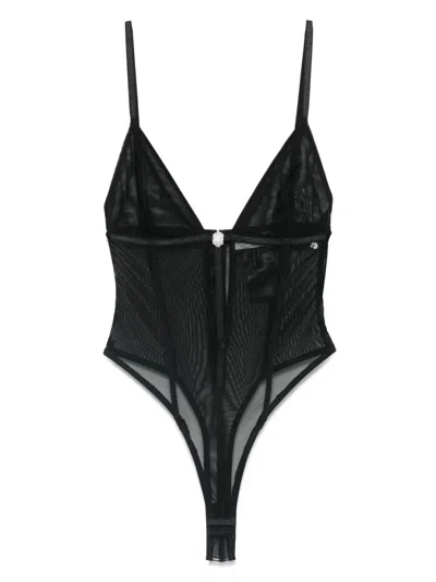 Nissa Evening Bodysuit In Black