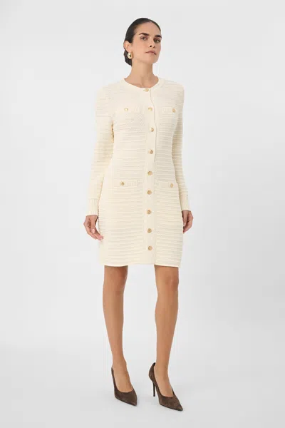 Toccin Darla Textured Knit Mini Dress In Black