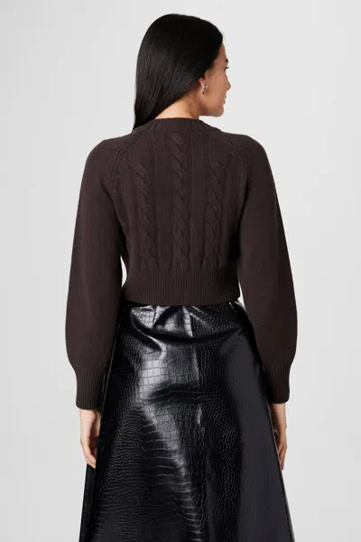 Toccin Fall Rita Cashmere Cardigan In Brown