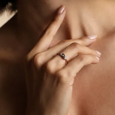 Astrid &amp; Miyu Lab Alexandrite &amp; Diamond Cluster Ring