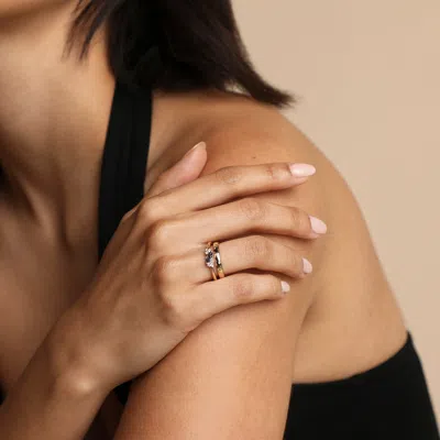 Astrid &amp; Miyu Lab Alexandrite &amp; Diamond Cluster Ring