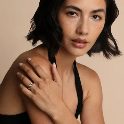 Astrid &amp; Miyu Lab Alexandrite &amp; Diamond Cluster Ring