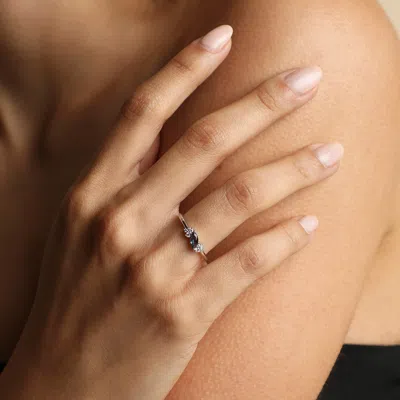 Astrid &amp; Miyu Lab Alexandrite &amp; Diamond Cluster Ring