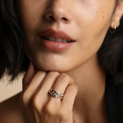 Astrid &amp; Miyu Lab Alexandrite &amp; Diamond Cluster Ring