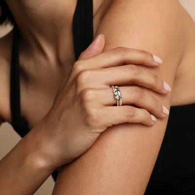 Astrid &amp; Miyu Lab Alexandrite &amp; Diamond Cluster Ring