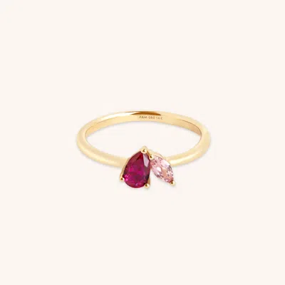 Astrid &amp; Miyu Lab Ruby &amp; Morganite Marquise Ring