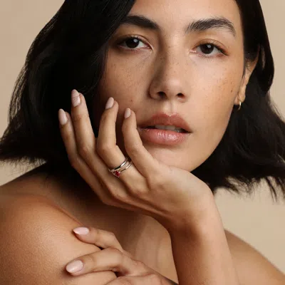 Astrid &amp; Miyu Lab Ruby &amp; Morganite Marquise Ring