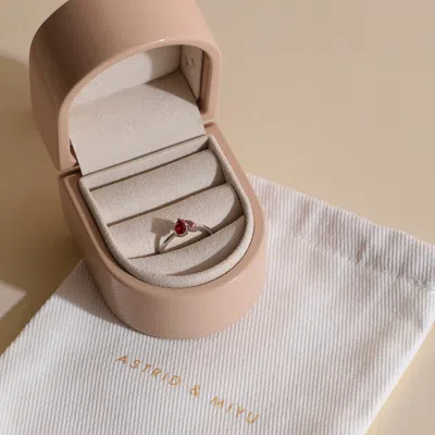 Astrid &amp; Miyu Lab Ruby &amp; Morganite Marquise Ring