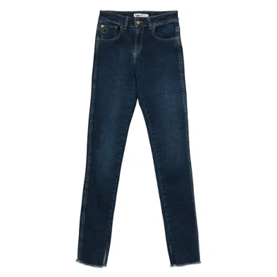 Lois Jeans Slit-hem Jeans In Blue