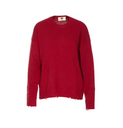 Aniye By Red Viven Round Neck Sweater In Red