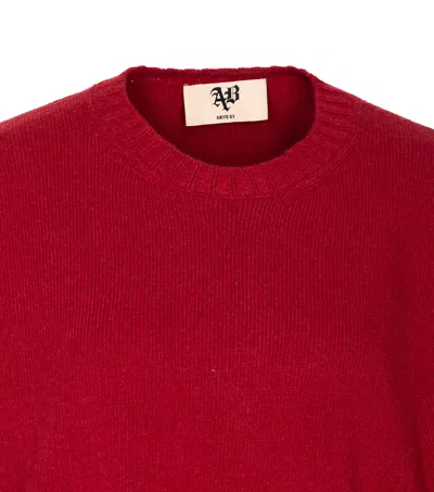 Aniye By Red Viven Round Neck Sweater In Red