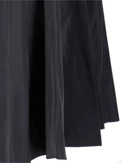 Aspesi Flared Midi Skirt Side Pockets In Black