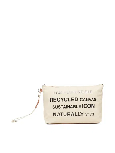 V73 Resposability Clutch Bag In White