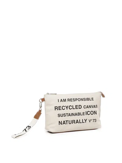 V73 Resposability Clutch Bag In White