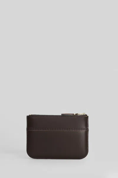 Comme Des Garçons Wallet In Brown Leather In Brown
