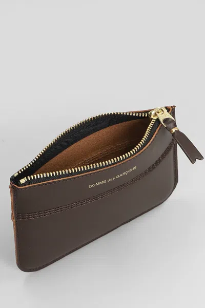 Comme Des Garçons Wallet In Brown Leather In Brown