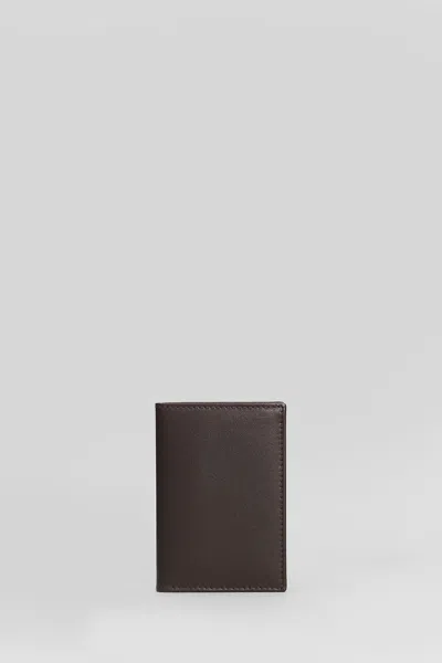 Comme Des Garçons Wallet In Brown Leather In Brown