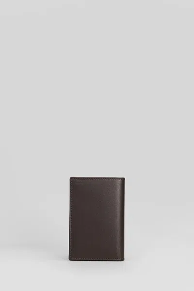 Comme Des Garçons Wallet In Brown Leather In Brown