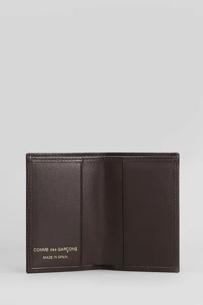Comme Des Garçons Wallet In Brown Leather In Brown