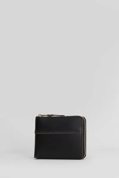 Comme Des Garçons Wallet In Black Leather In Black