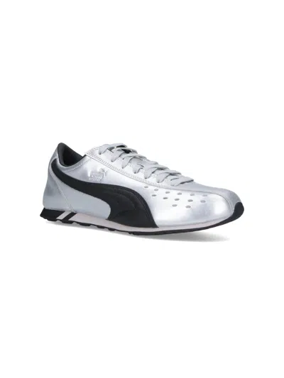Puma Sprint Metallic Sneakers In Silver