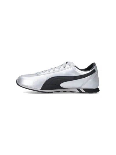 Puma Sprint Metallic Sneakers In Silver