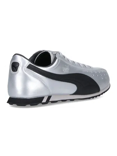 Puma Sprint Metallic Sneakers In Silver