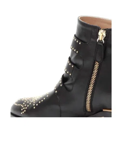 Chloé Women Susan Leather Boots In Black