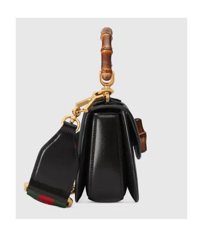 Gucci Mini Bamboo Top-handle Bag In Black