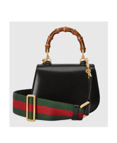 Gucci Mini Bamboo Top-handle Bag In Black