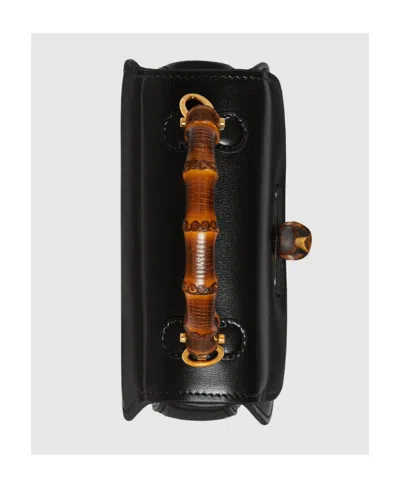 Gucci Mini Bamboo Top-handle Bag In Black