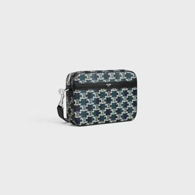 Celine Men Triomphe Canvas Shoulder Bag In Multi