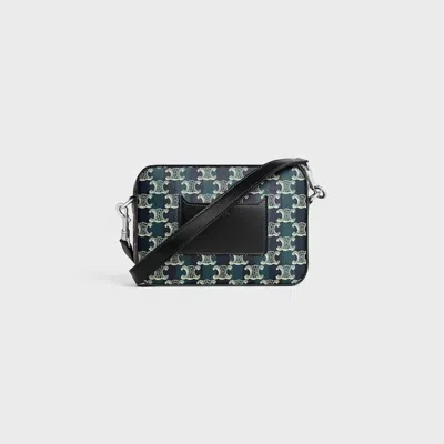 Celine Men Triomphe Canvas Shoulder Bag In Multi