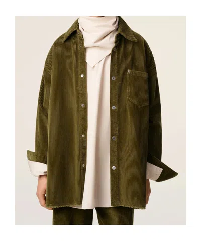 Ami Alexandre Mattiussi Ami Paris Men Cotton Overshirt In Brown