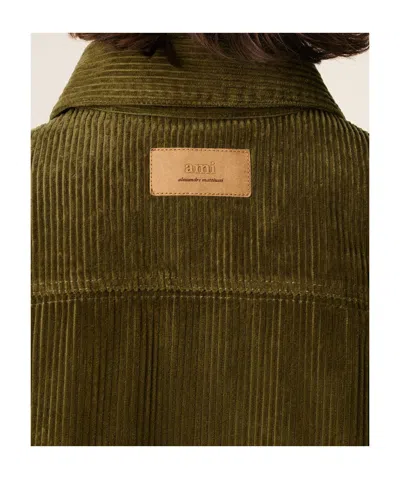 Ami Alexandre Mattiussi Ami Paris Men Cotton Overshirt In Brown