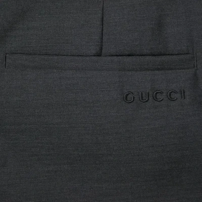 Gucci Oversize Low Waist Wool Pant In Multi