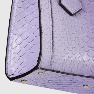 Gucci Diana Small Python Tote Bag In Purple