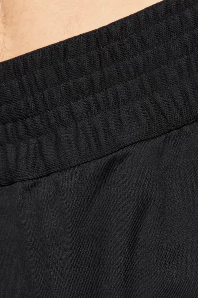 Comme Des Garçons Brushed Wool Black Shorts In Black