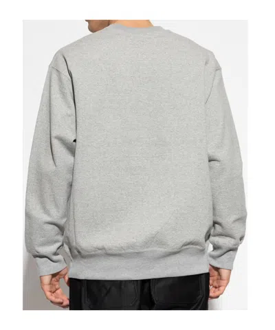 Comme Des Garçons Men Grey Crewneck Logo Sweatshirt, M Luxury Sweatshirts & Hoodies For Men Darveys In Gray