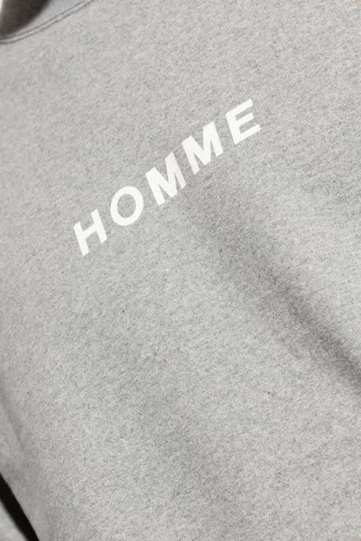 Comme Des Garçons Men Grey Crewneck Logo Sweatshirt, M Luxury Sweatshirts & Hoodies For Men Darveys In Gray