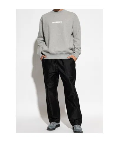 Comme Des Garçons Men Grey Crewneck Logo Sweatshirt, M Luxury Sweatshirts & Hoodies For Men Darveys In Gray