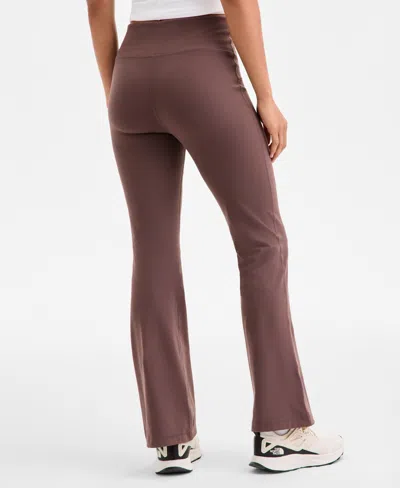 Id Ideology Women's Petite Studio High Rise Flare Leggings, Created For Macy's In Brown