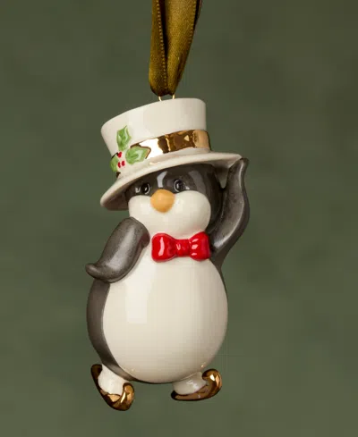 Lenox Penguin Ornament In Multi