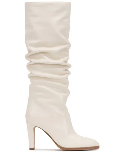 Vince Camuto Womens Sorina Slouchy Knee High Dress Boots Regular Wide Calf In White